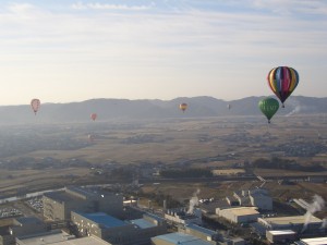 邑久町上空のたくさんの気球