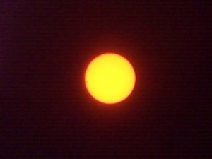 金星の太陽面通過（第２接触直後）